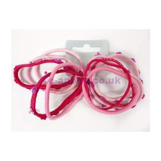 Sequin Flowers Elastics (Pink Assortment)