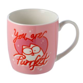 Pink Simon's Cat You are Purrfect Porcelain Mug