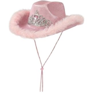 Grey Leopard Print Party Cowboy Hat – 37cm