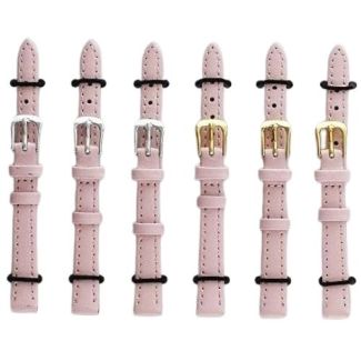Pink Leather Watch Straps - 10mm