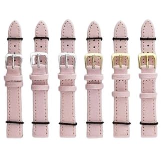 Pink Leather Watch Straps - 14mm