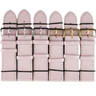 Wholesale Allure Plain Leather Watch Straps - Pink - 24mm Wholesale