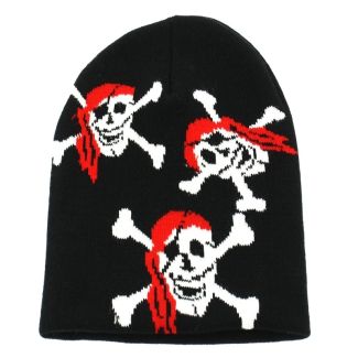 Pirate Skull & Crossbone Unisex Beanie Hat 