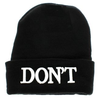 Plain Black Beanie Hat - Don't Design
