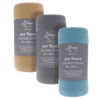 Wholesale Pet Fleece Blanket Throws Plain Design (80x100cm) - Assorted Colours