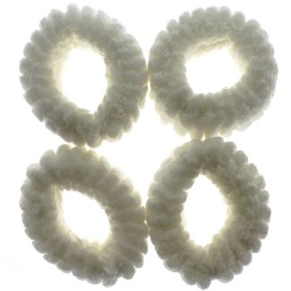 Plain Scrunchies - White