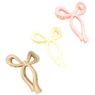 Plastic Hair Clamp Bow Design  - Assorted (11Cm)