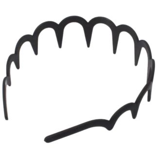 Plastic Sharks Tooth Shape Aliceband- Black 