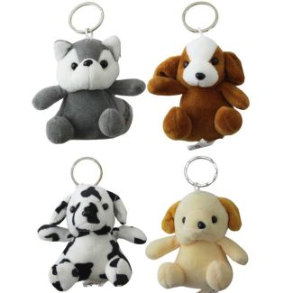 Plush Animal Keyrings Dog Deisgn 