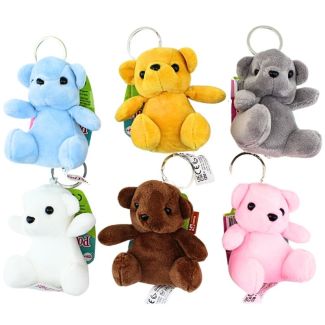 Pocket Pals Plush Teddy Bear Keyrings - Assorted