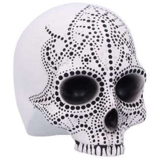 Pointilist Skull Figurine - 9cm