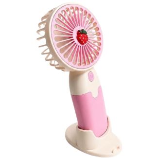 Portable USB Rechargeable Handheld & Desktop Mini Fan - Assorted Colours & Designs - 15.5cm