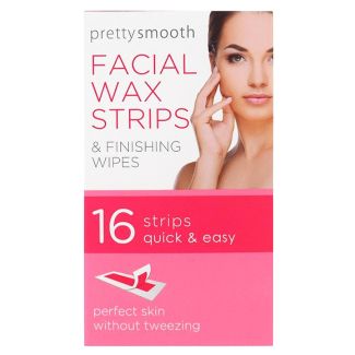 Pretty Smooth Facial Wax Strips - 16 strips