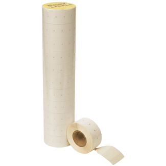 Price Gun Permanent  Labels Punch Hole Design – White (22x12mm, 1000 Labels per Roll)