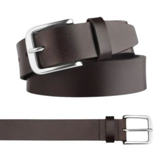 Primehide Men’s Full Grain Leather Belt with Screw Gunmetal Buckle 35mm Wide - Brown (XX-Large)