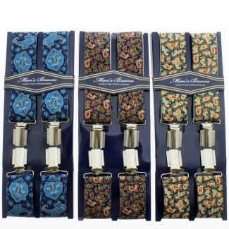 Printed 35mm Braces - Paisley Design Assorted