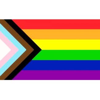 Rainbow Progress Pride Flag - 5ft x 3ft
