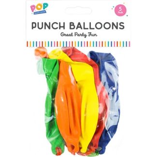 Punch Balloons with Elastic Handle – Pack of 5