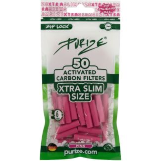Purize Super Slim Filter Tips - Pink (50pcs x 6mm)