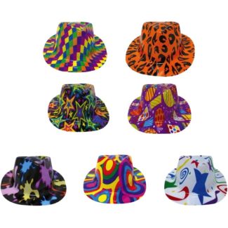 PVC Gangster Hat for Adults - Assorted Colours