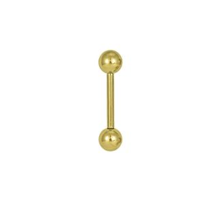 PVD Steel Straight Barbell - Gold