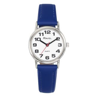 Ravel Ladies Round Polished Watch - Blue & Silver