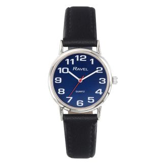 Ravel Ladies Round Polished Watch - Black & Blue
