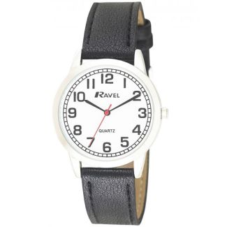 Ravel Men's Classic Strap Watch - Black / Silver