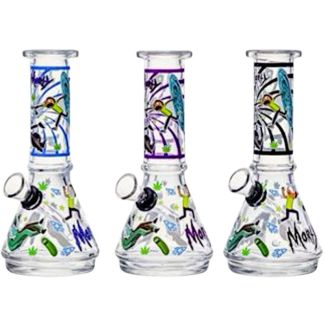 R & M Beaker Design Mini Glass Waterpipe -  Assorted (6inch)