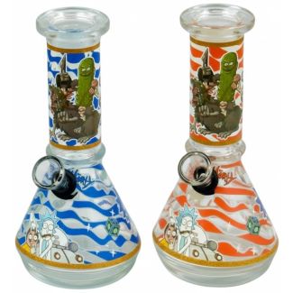 R & M Design Glass Waterpipe -  Assorted Colours (6inch)