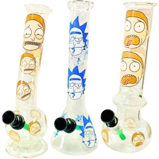 R & M Design Glass Waterpipe - Assorted Design & Colours (11.5inch)
