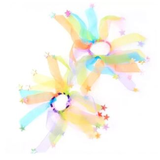 Rainbow Chiffon Windmill Elastics With Stars 