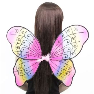 Rainbow Fairy Wing With Black Glitters - 51x44cm 
