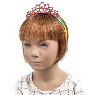 Rainbow Felt Crown Aliceband With Diamantes