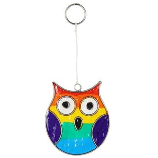 Wholesale Rainbow Owl Suncatcher 