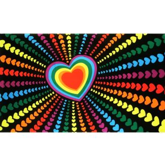 Rainbow Love Flag - 5ft x 3ft