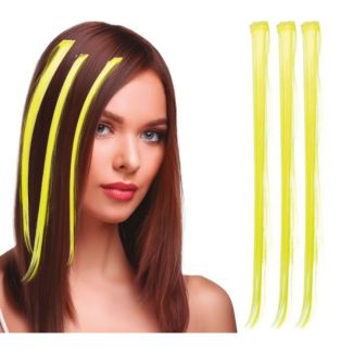 3pcs Hair Extensions - Yellow - 50cm