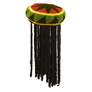 Wholesale Pan African Knitted Rasta Hat With Dreadlocks