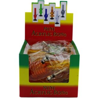 Wholesale Acrylic "Rasta Coloured" Small W-Pipe