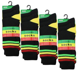 Men's Rasta Cotton Blend Socks - Pack of 3 Pairs