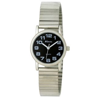 Wholesale Ravel Ladies Expander Bracelet Watch - Silver & Black