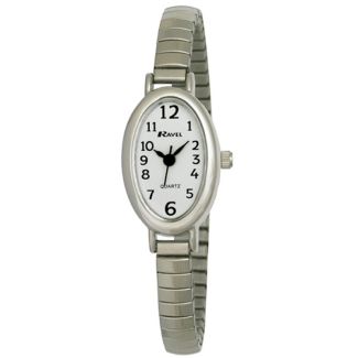 Wholesale Ravel Ladies Polished Petite Oval Watch - Silver