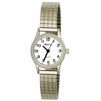 Wholesale Ravel Ladies Polished Round Watch - Silver & White