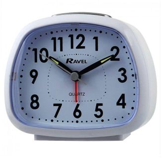 Wholesale Ravel Quartz Table Alarm Clock - White  