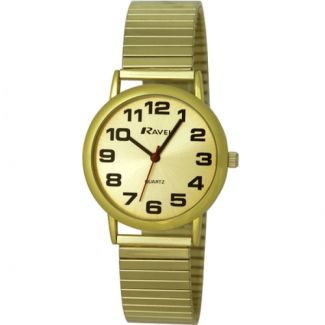 Ravel Mens Polished Round Watch - Gold