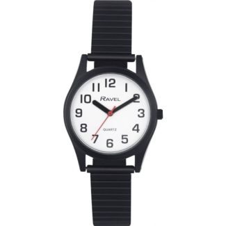 Ravel Ladies Classic Bracelet Watch - Black & White