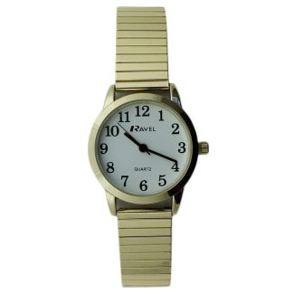 Ravel Ladies Classic Metal Expander Watch - Gold