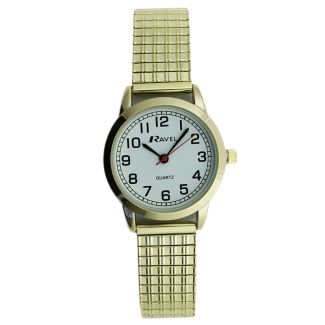 Ravel Ladies Classic Metal Expander Watch - Gold
