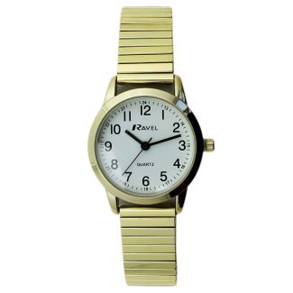 Ravel Ladies Classic Metal Expander Watch - Gold