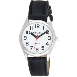 Ravel Ladies Classic Strap Watch - Black & Silver